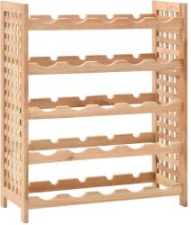 vidaXL tömör diófa bortartó állvány 25 palackhoz 63 x 25 x 73 cm (247101)
