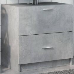 vidaXL betonszürke szerelt fa mosdószekrény 59 x 37 x 59 cm (848111) - vidaxl