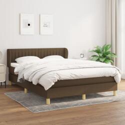 vidaXL sötétbarna szövet rugós ágy matraccal 140 x 200 cm (3126968)