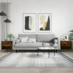 vidaXL 2 db füstös tölgy szerelt fa dohányzóasztal 50 x 46 x 50 cm (830919)