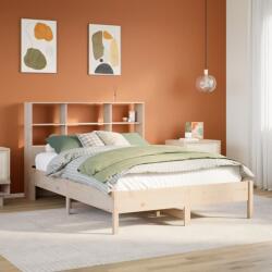 vidaXL tömör fenyőfa könyvespolcos ágy matrac nélkül 140 x 190 cm (3322882) - vidaxl