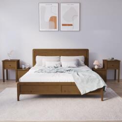 vidaXL 2 db mézbarna tömör fenyőfa éjjeliszekrény 79, 5 x 38 x 65, 5 cm (814546)