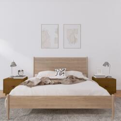 vidaXL 2 db mézbarna tömör fenyőfa éjjeliszekrény 40 x 34 x 35 cm (818292)