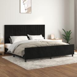 vidaXL fekete bársony ágykeret matrac nélkül 200 x 200 cm (3125899)