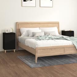 vidaXL 2 db fekete szerelt fa éjjeliszekrény 40x35x70 cm (819631)