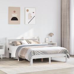 vidaXL fehér tömör fenyőfa ágykeret fejtámlával 120 x 190 cm (3306777)