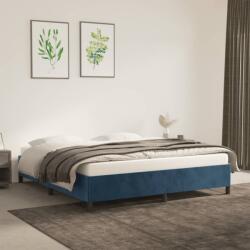 vidaXL sötétkék bársony ágykeret matrac nélkül 180x200 cm (347340) - vidaxl