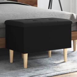 vidaXL fekete szerelt fa tárolópad 62x42x46 cm (835069) - vidaxl