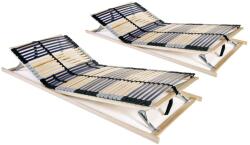 vidaXL 2 db 7 zónás 42 léces ágyrács 80 x 200 cm (3051427)