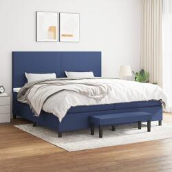 vidaXL kék szövet rugós ágy matraccal 200 x 200 cm (3136467)