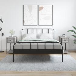 vidaXL 2 db szürke-sonoma színű szerelt fa éjjeliszekrény 30x60x60 cm (826060)