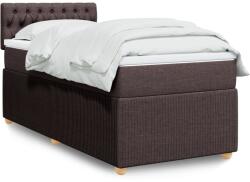 vidaXL sötétbarna szövet rugós ágy matraccal 100 x 200 cm (3289677)