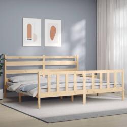 vidaXL tömör fenyőfa ágy matrac nélkül 200 x 200 cm (3192056)