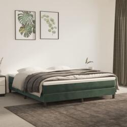 vidaXL sötétzöld bársony ágykeret matrac nélkül 180x200 cm (3120787)