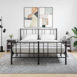 vidaXL 2 db szürke-sonoma színű szerelt fa éjjeliszekrény 40x30x50 cm (826809)