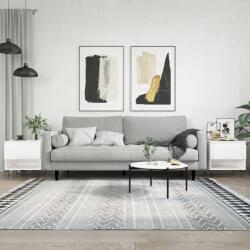 vidaXL 2 db magasfényű fehér szerelt fa dohányzóasztal 50 x 46 x 50 cm (830913)