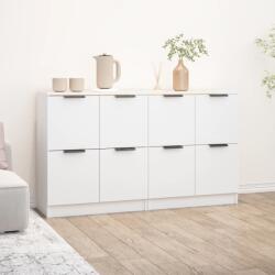vidaXL 2 db fehér szerelt fa tálalószekrény 60 x 30 x 70 cm (3115804) - vidaxl