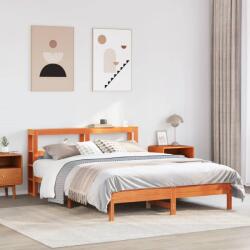 vidaXL viaszbarna tömör fenyőfa ágy matrac nélkül 160 x 200 cm (3306143)