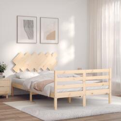 vidaXL tömör fa ágykeret fejtámlával 120 x 200 cm (3195281)