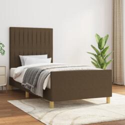 vidaXL sötétbarna szövet ágykeret matrac nélkül 90x190 cm (3125182)