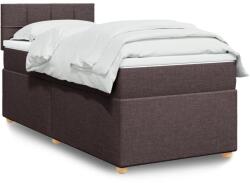vidaXL sötétbarna szövet rugós ágy matraccal 100 x 200 cm (3286594)