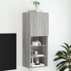 vidaXL szürke sonoma színű TV-szekrény LED-lámpákkal 40, 5x30x102 cm (837062)