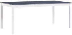 vidaXL fehér és szürke fenyőfa étkezőasztal 180 x 90 x 73 cm (283406) - vidaxl