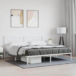 vidaXL fehér fém ágykeret fejtámlával 183 x 213 cm (376280)