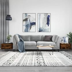 vidaXL 2 db füstös tölgy szerelt fa dohányzóasztal 50 x 46 x 35 cm (830871)