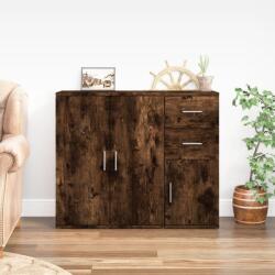 vidaXL füstös tölgy színű szerelt fa tálalószekrény 91x29, 5x75 cm (823274)