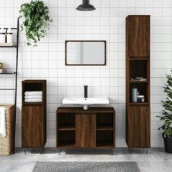 vidaXL barna tölgyszínű szerelt fa fürdőszobaszekrény 30x30x100 cm (831563) - vidaxl