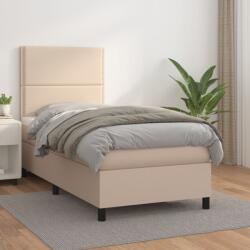 vidaXL cappuccino színű műbőr rugós ágy matraccal 100 x 200 cm (3142772)