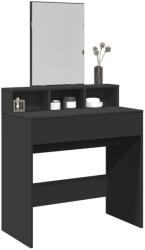 vidaXL fekete fésülködőasztal tükörrel 80 x 41 x 144, 5 cm (848172) - vidaxl