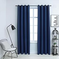 vidaXL 2 db kék sötétítőfüggöny fémgyűrűkkel 140 x 175 cm (134450) - vidaxl