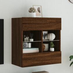vidaXL barna tölgyszínű fali TV-szekrény LED-del 58, 5x30x60, 5 cm (837098)