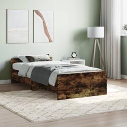 vidaXL füstös tölgy színű szerelt fa ágykeret matrac nélkül 90x190 cm (835943)