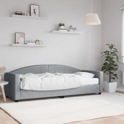 vidaXL világosszürke szövet kanapéágy matraccal 80 x 200 cm (3197165)