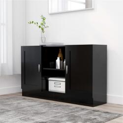 vidaXL fekete szerelt fa tálalószekrény 120 x 30, 5 x 70 cm (802778)