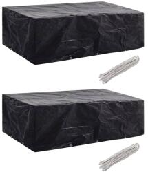 vidaXL 2 db 8 személyes polyrattan szett huzat 10 lyukkal 300 x 140 cm (279124)