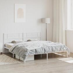 vidaXL fehér fém ágykeret fejtámlával 183 x 213 cm (355321)