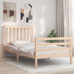 vidaXL tömör fa ágykeret fejtámlával 100 x 200 cm (3194236)