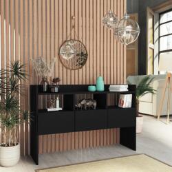 vidaXL fekete szerelt fa tálalószekrény 105 x 30 x 70 cm (808378)