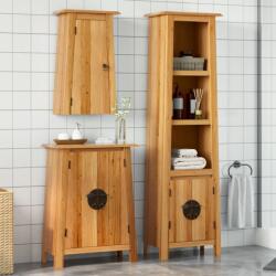 vidaXL 3 részes tömör fenyőfa fürdőszobai bútorszett (3223455) - vidaxl