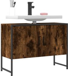 vidaXL füstös tölgy szerelt fa fürdőszobai mosdószekrény 80x33x60 cm (842463)