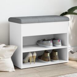 vidaXL fehér szerelt fa cipőtároló pad 62 x 32 x 50 cm (835096) - vidaxl