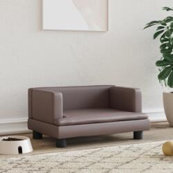 vidaXL barna műbőr kutyaágy 60 x 40 x 30 cm (171915) - vidaxl