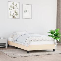 vidaXL ágykeret matrac nélkül krém 90x190 cm szövet (346685)