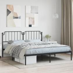 vidaXL fekete fém ágykeret fejtámlával 183 x 213 cm (373892)