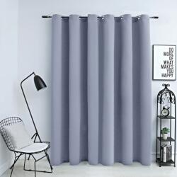 vidaXL szürke sötétítőfüggöny fémkarikákkal 290 x 245 cm (134429)