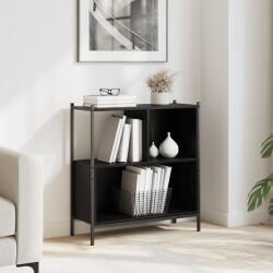 vidaXL fekete szerelt fa könyvszekrény 72 x 28 x 77, 5 cm (838878)